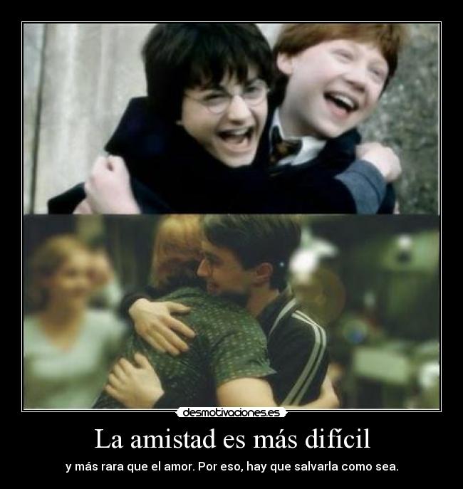 La amistad es más difícil - y más rara que el amor. Por eso, hay que salvarla como sea.