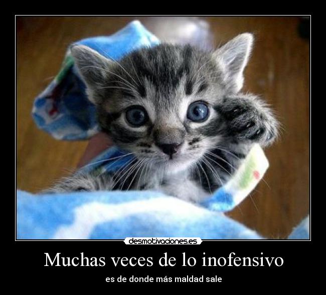 Muchas veces de lo inofensivo -