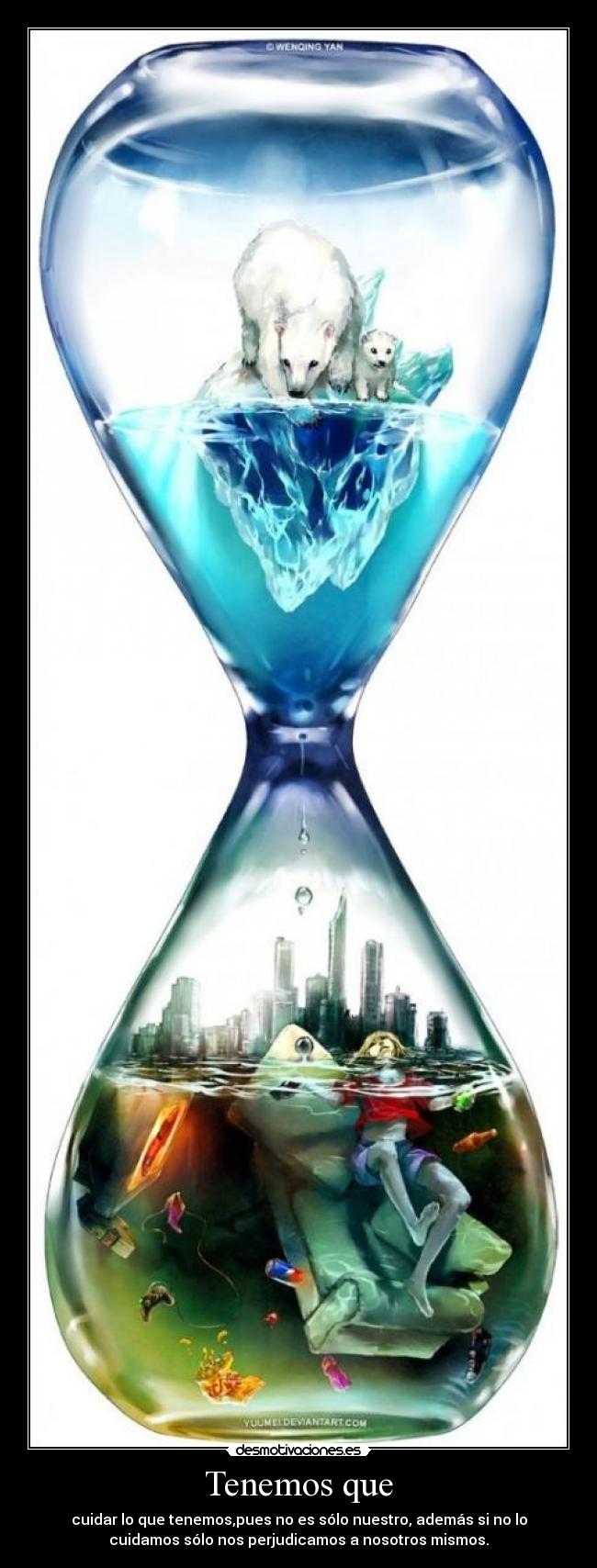 Tenemos que - cuidar lo que tenemos,pues no es sólo nuestro, además si no lo
cuidamos sólo nos perjudicamos a nosotros mismos.