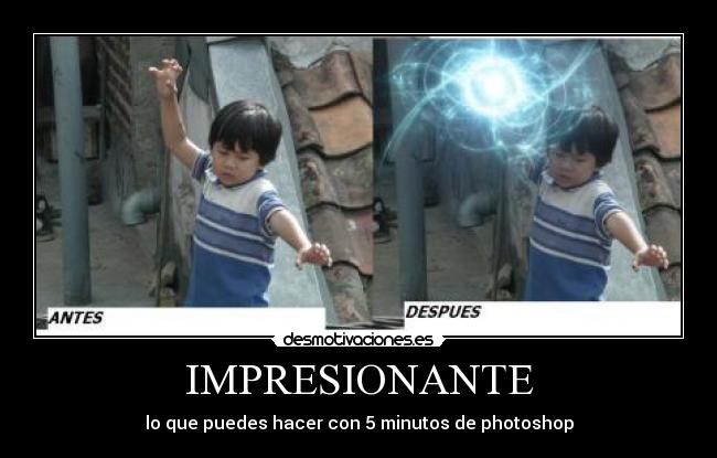IMPRESIONANTE - lo que puedes hacer con 5 minutos de photoshop