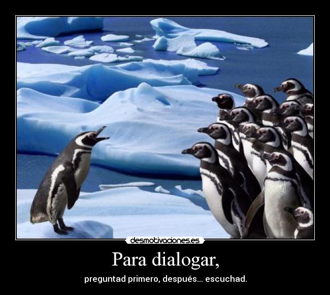 Para dialogar, -