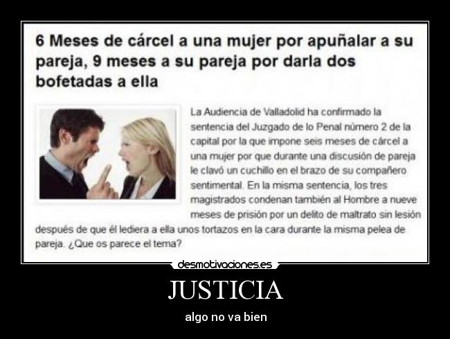 JUSTICIA - algo no va bien