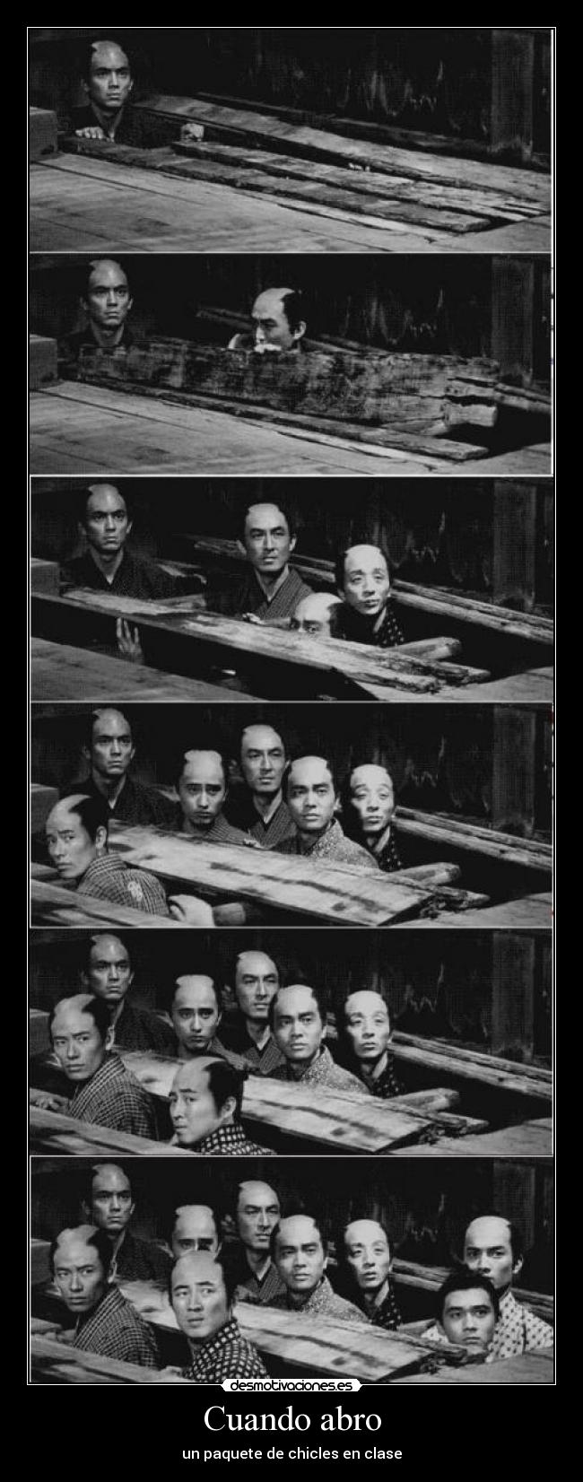 Cuando abro - un paquete de chicles en clase