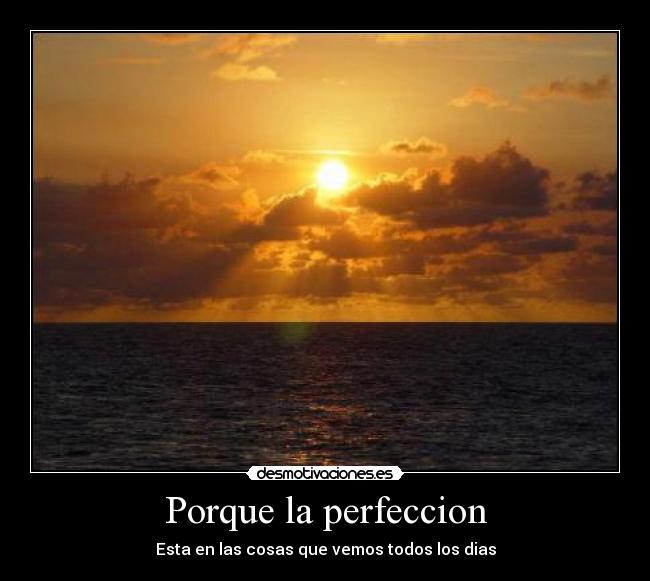 Porque la perfeccion - 