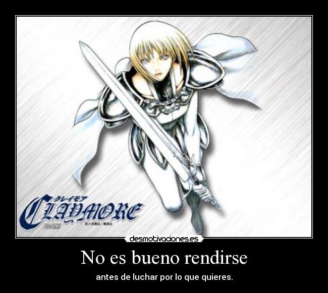 No es bueno rendirse -