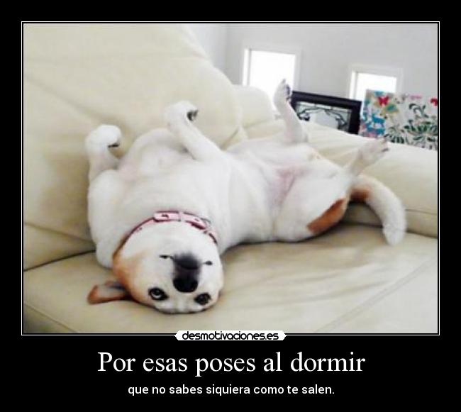 Por esas poses al dormir - que no sabes siquiera como te salen.