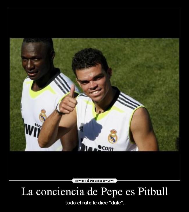 La conciencia de Pepe es Pitbull - todo el rato le dice dale.