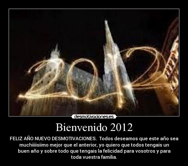 Bienvenido 2012 -