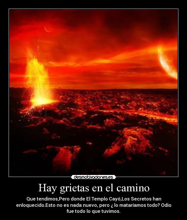 Hay grietas en el camino -