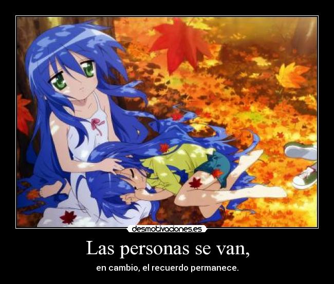 Las personas se van, -