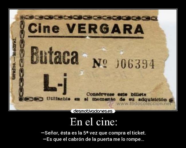 En el cine: -