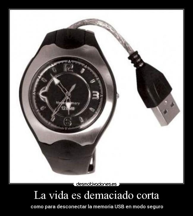 La vida es demaciado corta -