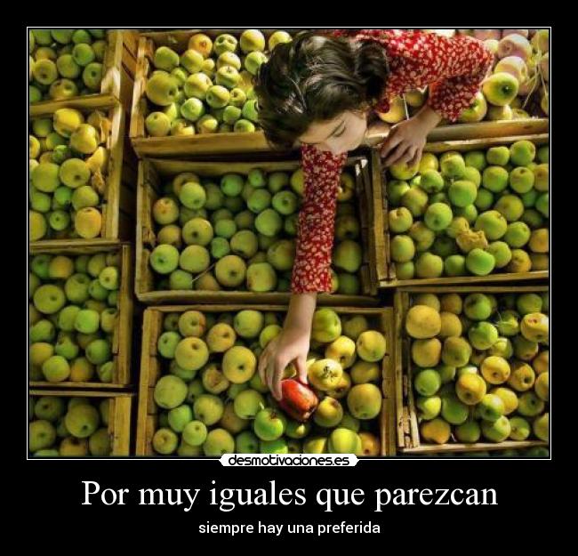 Por muy iguales que parezcan - siempre hay una preferida