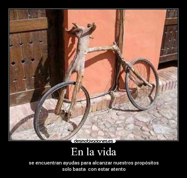 En la vida - se encuentran ayudas para alcanzar nuestros propósitos
solo basta  con estar atento