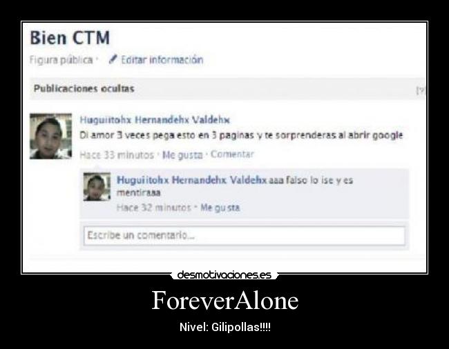 ForeverAlone - Nivel: Gilipollas!!!!