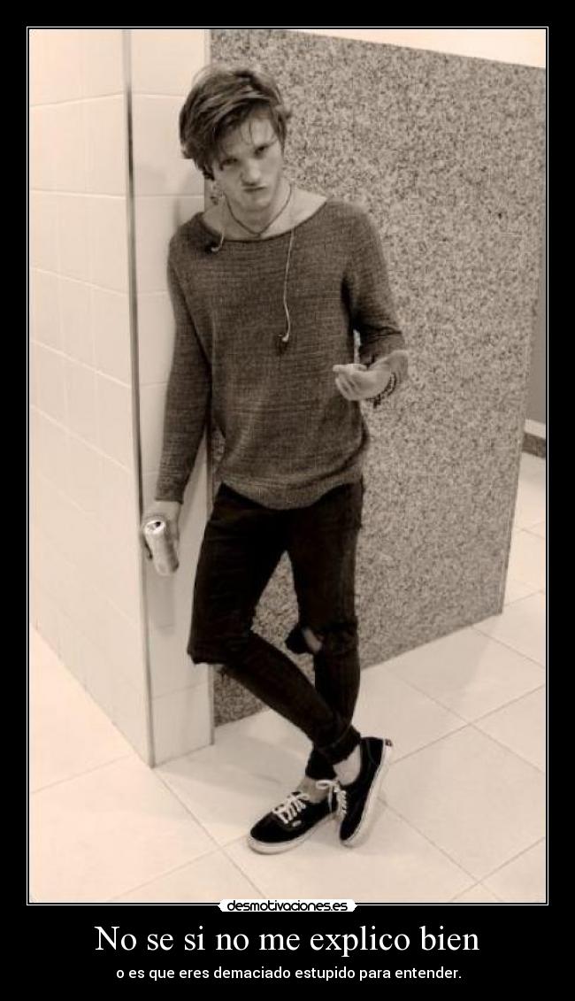 No se si no me explico bien - o es que eres demaciado estupido para entender.