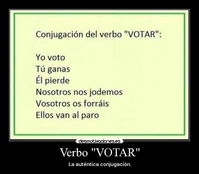 Verbo VOTAR -