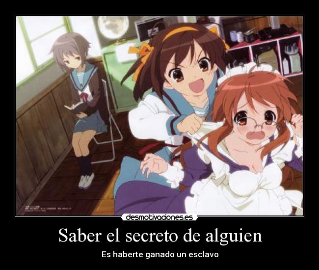 Saber el secreto de alguien -