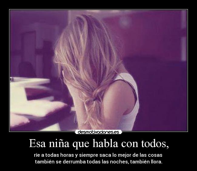 Esa niña que habla con todos, -