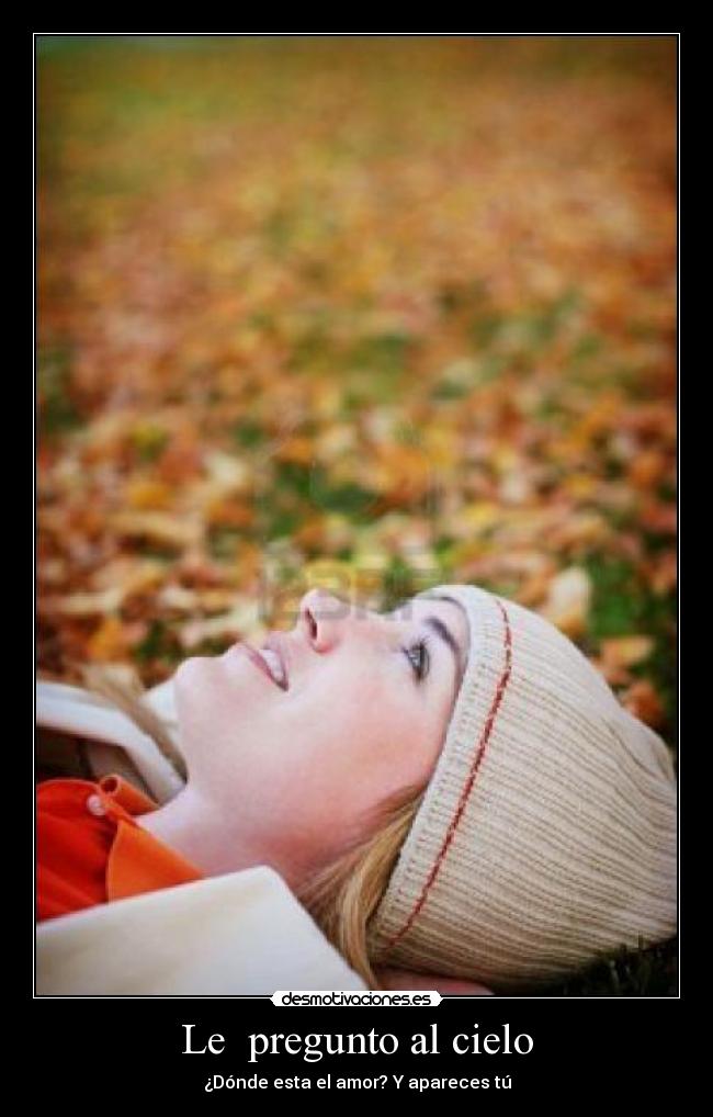 Le pregunto al cielo - ¿Dónde esta el amor? Y apareces tú