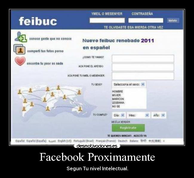 Facebook Proximamente - Segun Tu nivel Intelectual.