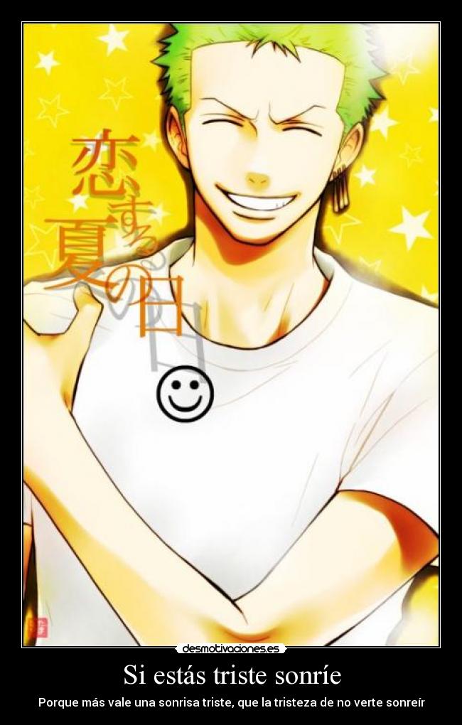 carteles zoro roronoa desmotivaciones