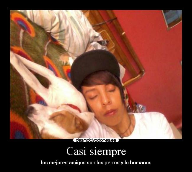 Casi siempre - los mejores amigos son los perros y lo humanos