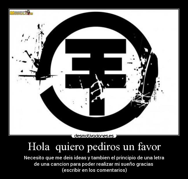 Hola quiero pediros un favor -