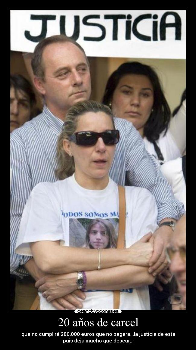 20 años de carcel -