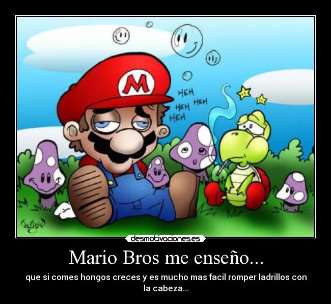 carteles mario bros desmotivaciones