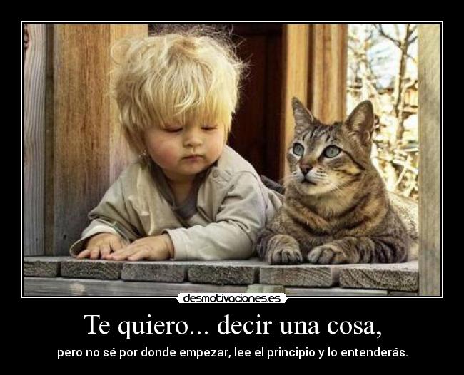 Te quiero... decir una cosa, -