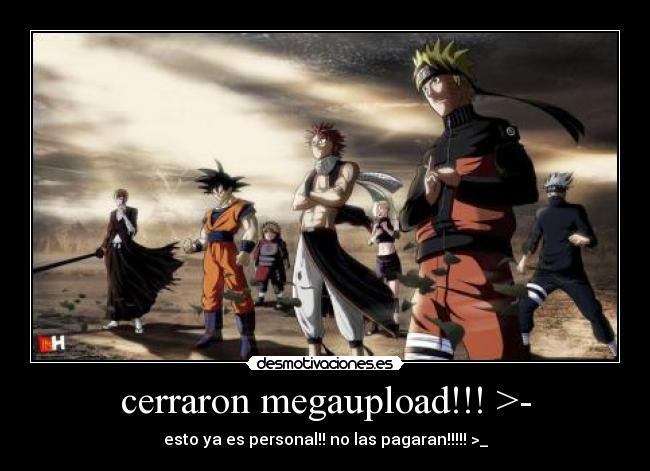 cerraron megaupload!!! >- -