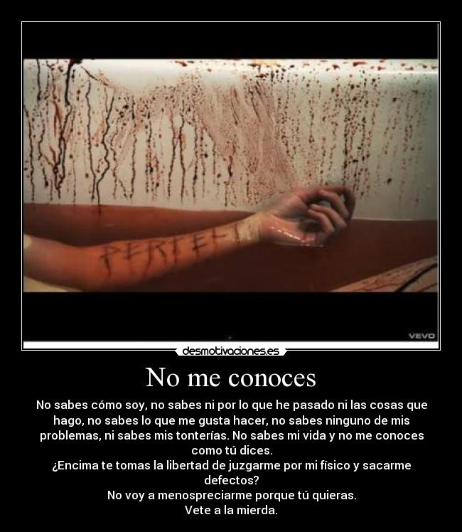 No me conoces -