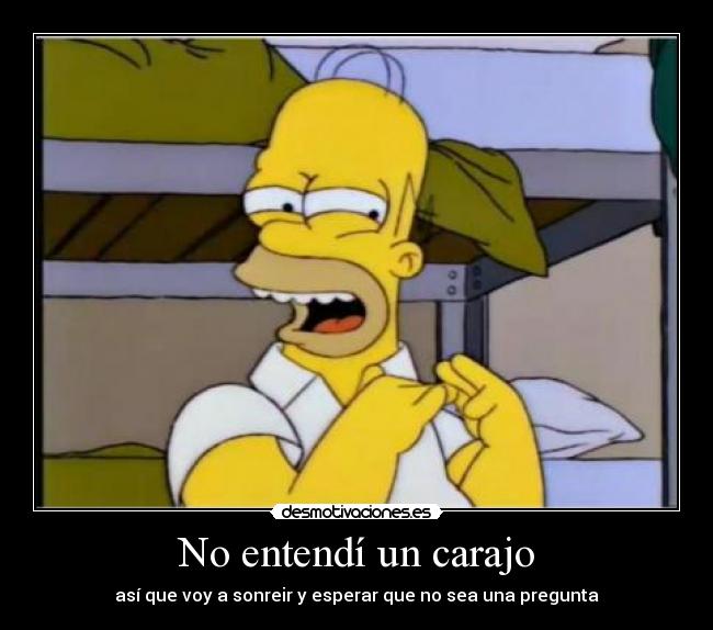 No entendí un carajo - 