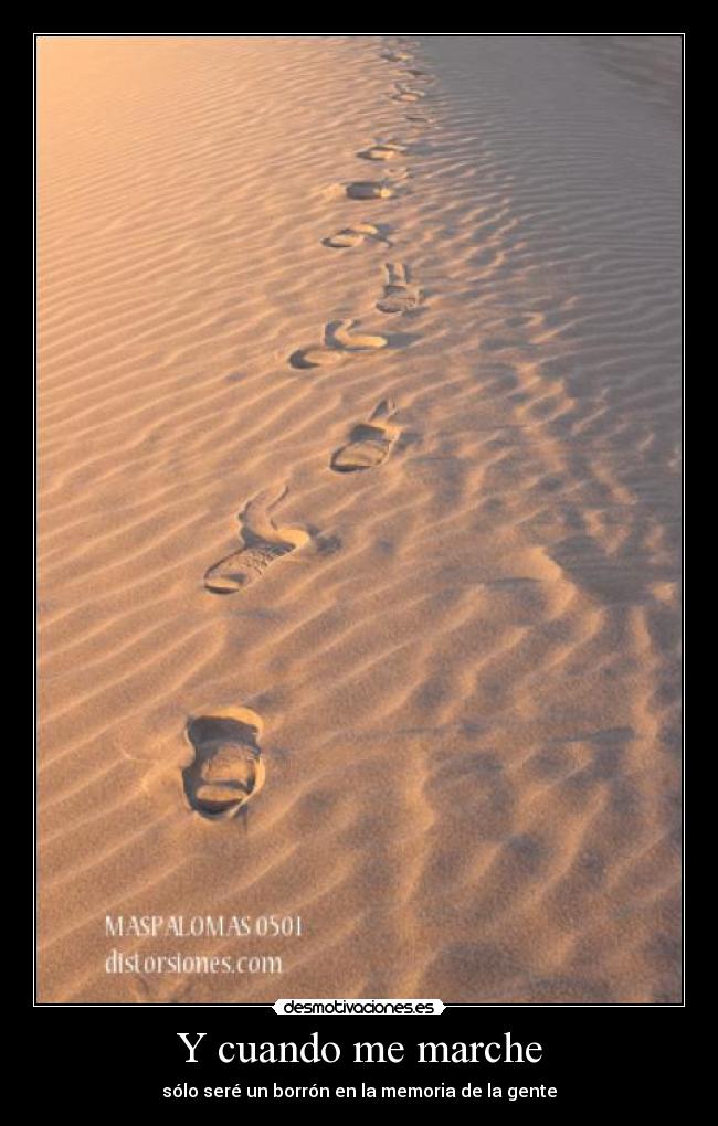 Y cuando me marche -