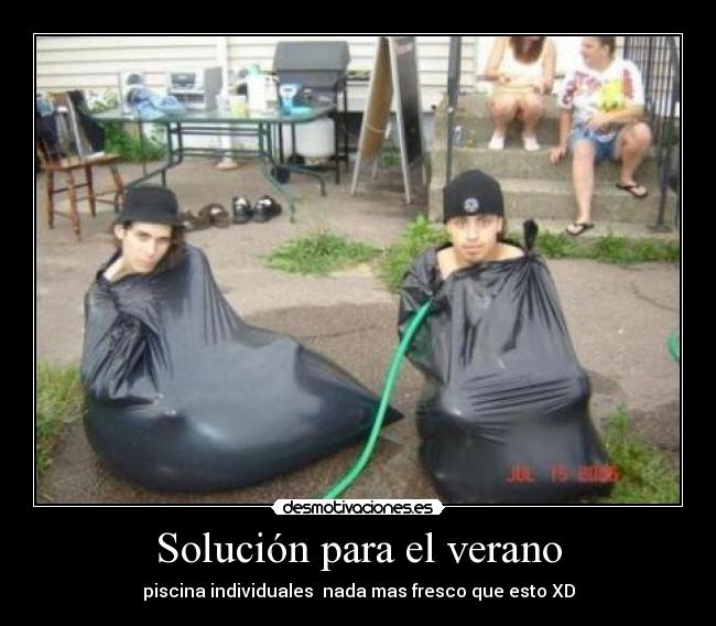 Solución para el verano - piscina individuales  nada mas fresco que esto XD