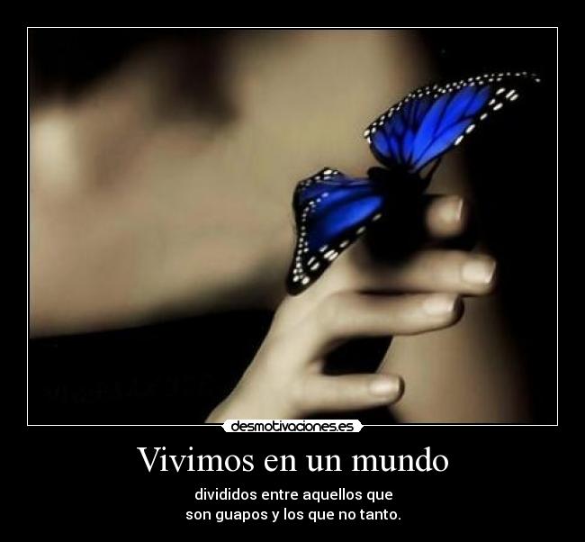 Vivimos en un mundo - divididos entre aquellos que
son guapos y los que no tanto.