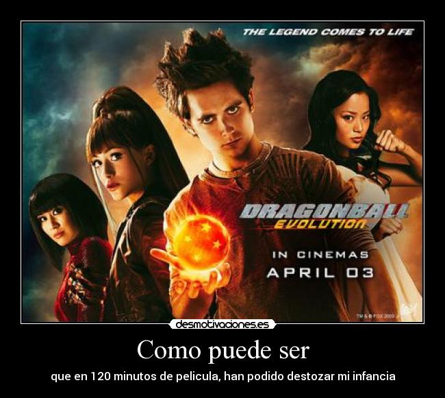 carteles dragon ball evolution mierda pelicula mierda director mierda productor mierda actores desmotivaciones