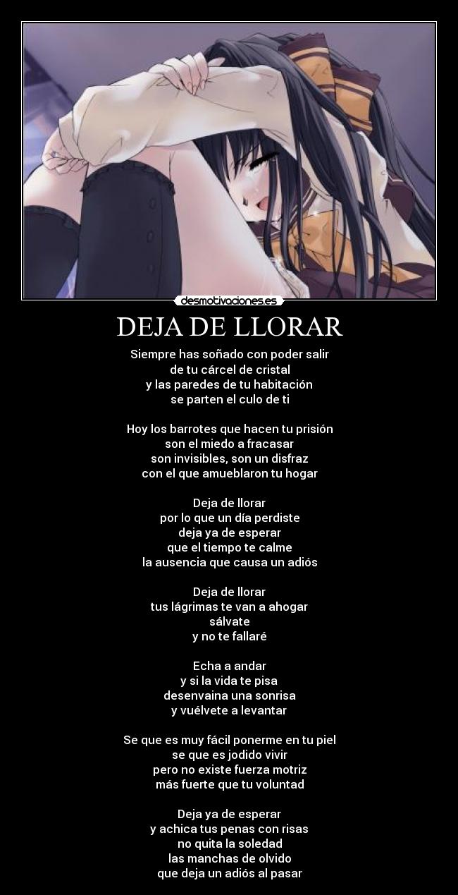 DEJA DE LLORAR -