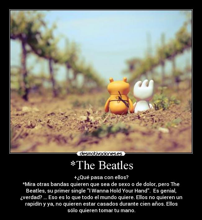 carteles nick norah the beatles quiero tomar mano desmotivaciones