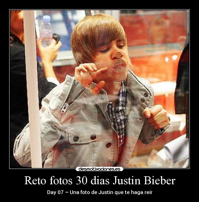 Reto fotos 30 dias Justin Bieber - Day 07 – Una foto de Justin que te haga reír