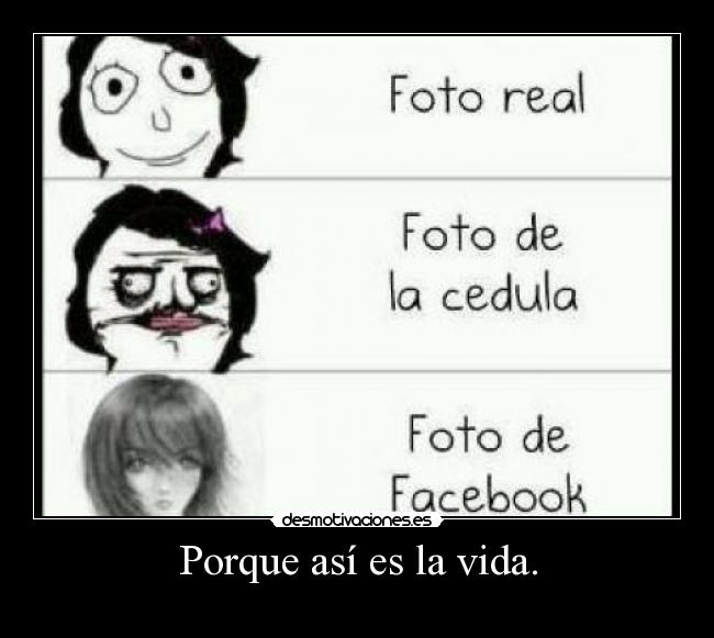 Porque así es la vida. -