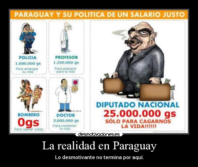 La realidad en Paraguay - Lo desmotivante no termina por aquí.
