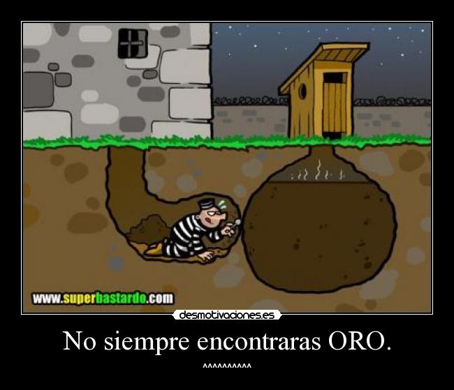No siempre encontraras ORO. - ^^^^^^^^^^