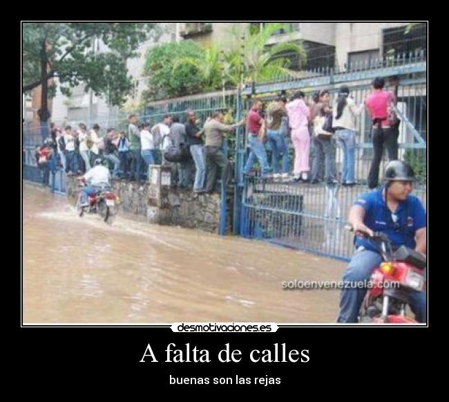 A falta de calles -