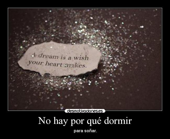 No hay por qué dormir - 