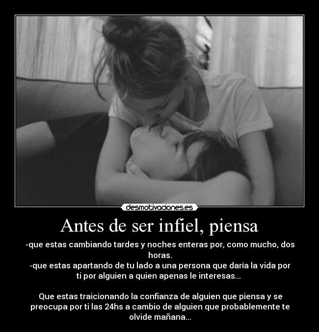 Antes de ser infiel, piensa -