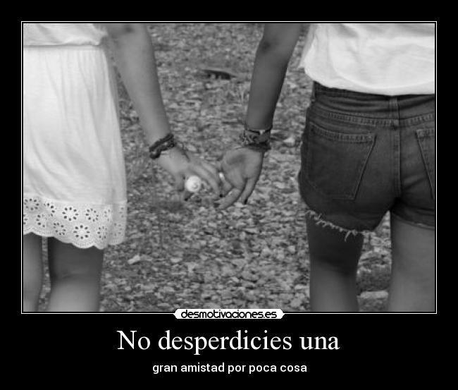 No desperdicies una - gran amistad por poca cosa