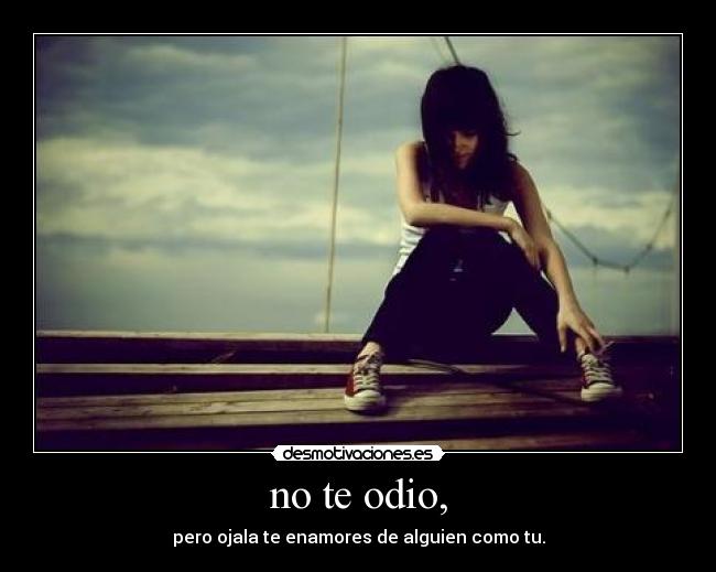 no te odio, -
