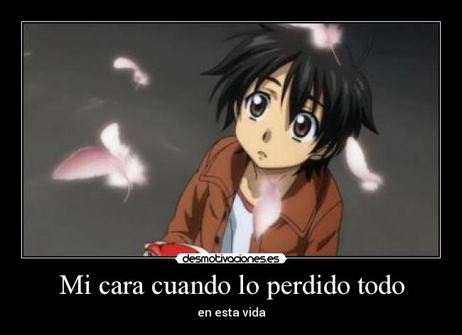 Mi cara cuando lo perdido todo -